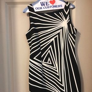 White and black dress